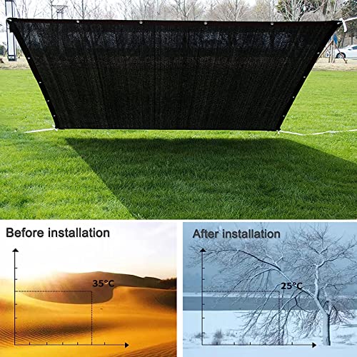 Schattennetz 2,5x5 M – Schwarz, 85% Schattierung, Atmungsaktiv, UV-beständig Für Pflanzen & Outdoor