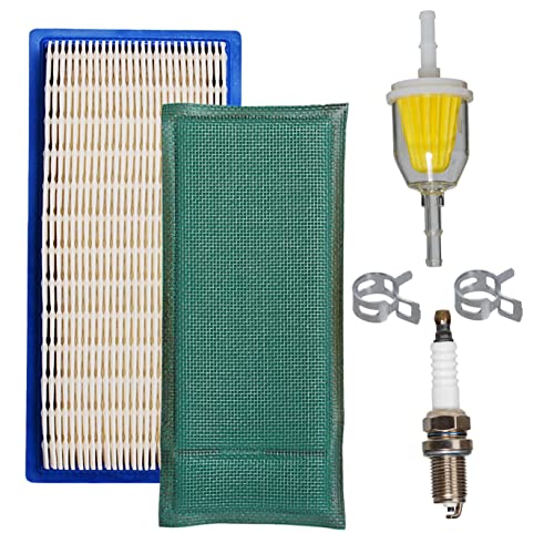 HIFROM 710266 Flat Air Filter Cartridge Cleaner 710268 Pre-Filter with Fuel Filter Spark Plug Kit Compatible with 0710266 185400 235400-245400 fit 9-15 HP Single Cylinder Vanguard Engines