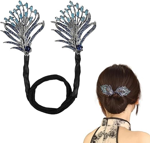 KHAMKARI Magic Hair Bun Maker French Hairstyle Twist Lazy Curler Hair Barrettes Bun clip Elegant Hair Accessories for Women Girls (Blue) 2