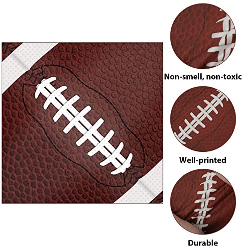 Image of gisgfim 50 Pcs Football Party Napkins Football Birthday Disposable Paper Napkins Rugby Game Luncheon Napkin Supplies Decorations Favors for Sport Theme Party