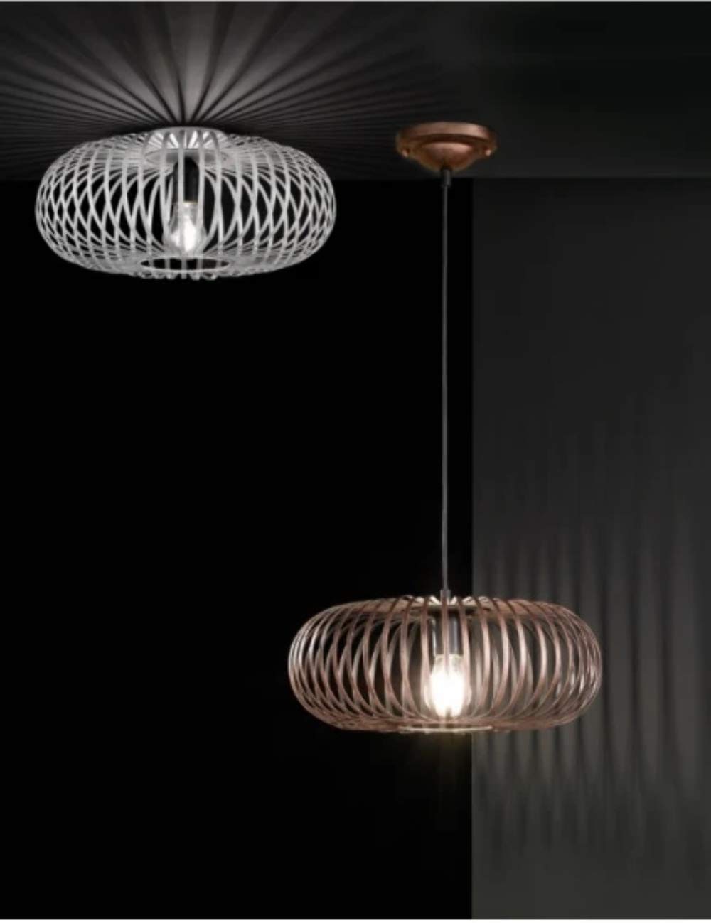 Trio Leuchten Lampada da soffitto E27, Kupferfarbig Antik, 40 x 40 x 17 cm