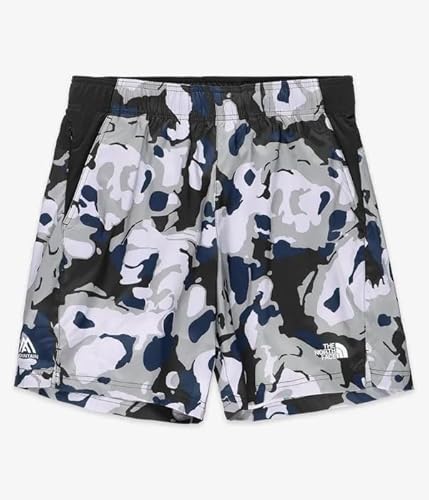 The North Face Men's Mountain 24/7 7In AOP Reg Shorts, TNF Black Light Show, XXL