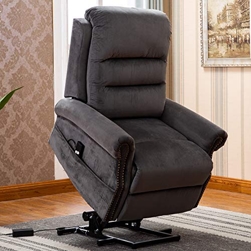 ANJ Power Lift Recliner Chair for Elderly,Classic Single Sofa Reclining Chair with Nailhead
