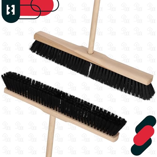 KOTARBAU® Besen mit Stiel - 50 cm - Straßenbesen - mit Nylonborsten - Kehrbesen aus Holz - Besen für Draußen & Drinnen - Zimmerbesen mit Stiel – Bild 7