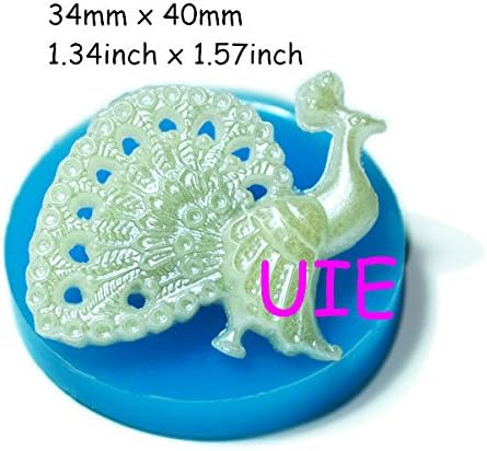 047LBD Peacock Silicone Mold Fondant 40mm Sugarcraft Cake Decorating Fondant Mold Baby Mold Silicone Chocolate Mold