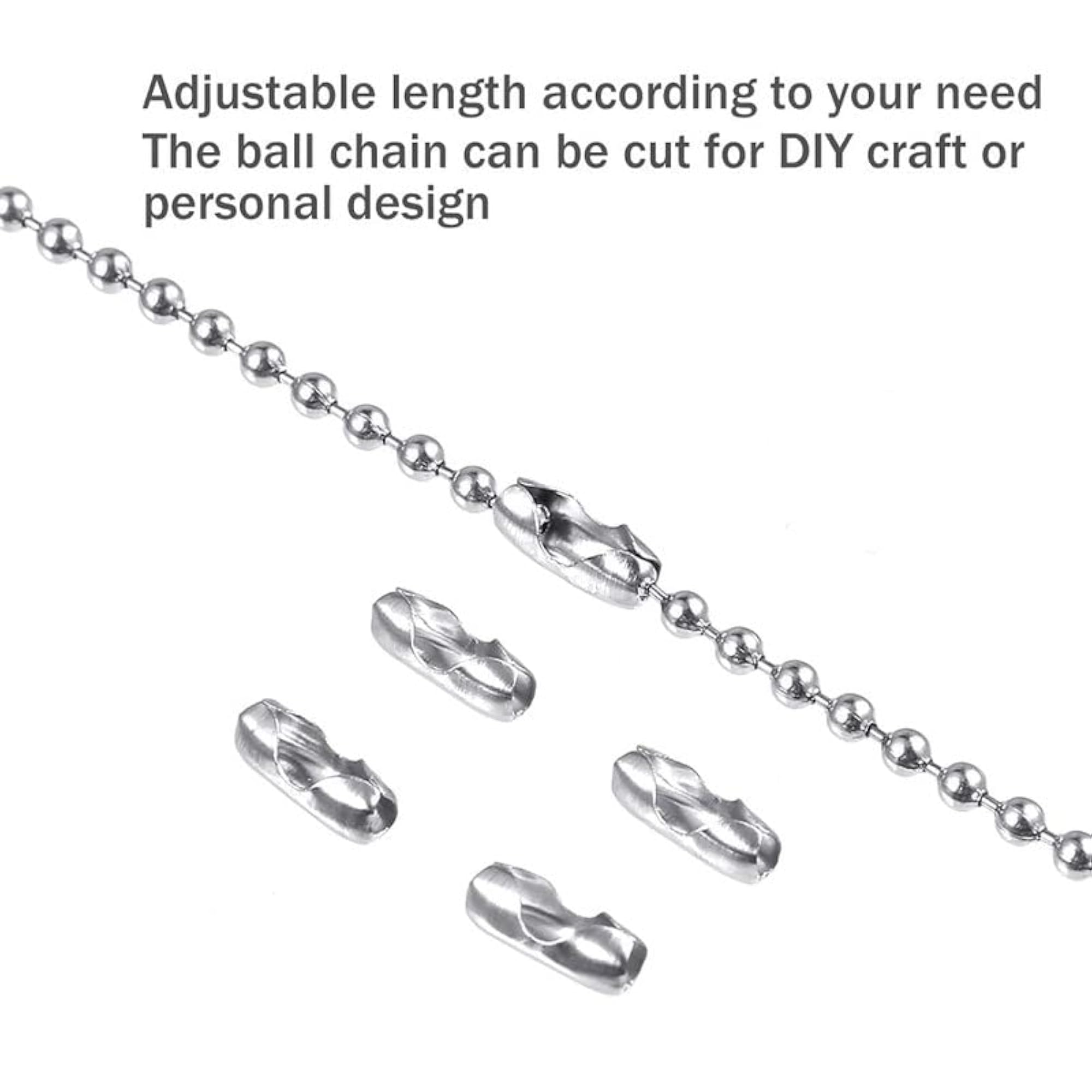 2 Meter Kit, Gold Bead Chain Adjustable Pull Chain