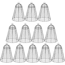 12 Pack Garden Chicken Wire Cloche, 12" W x 15.7" H Plant Protectors and Covers, Wire Garden Cloches from Animals, Metal Cage Plant Protection, Strong and Not Easy to Deform, No Assembly Required