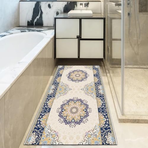 Alfombra de pasillo beige de 40 x 250 cm para dormitorio 5
