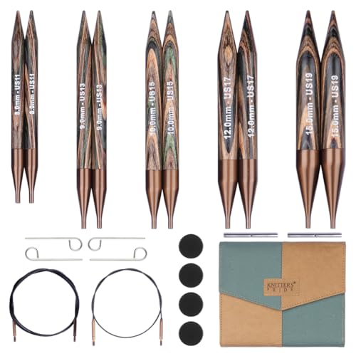 Image of Knitter's Pride Terra Chunky Interchangeable Needle Set 5 inch inch (13cm) - 5 US Sizes (11 to 19)