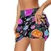 Ocxbuir Womens High Waist Golf Skirt Lightweight Soft Running Workout Skorts All-Day Comfort Size L Colored Pumpkin Heads