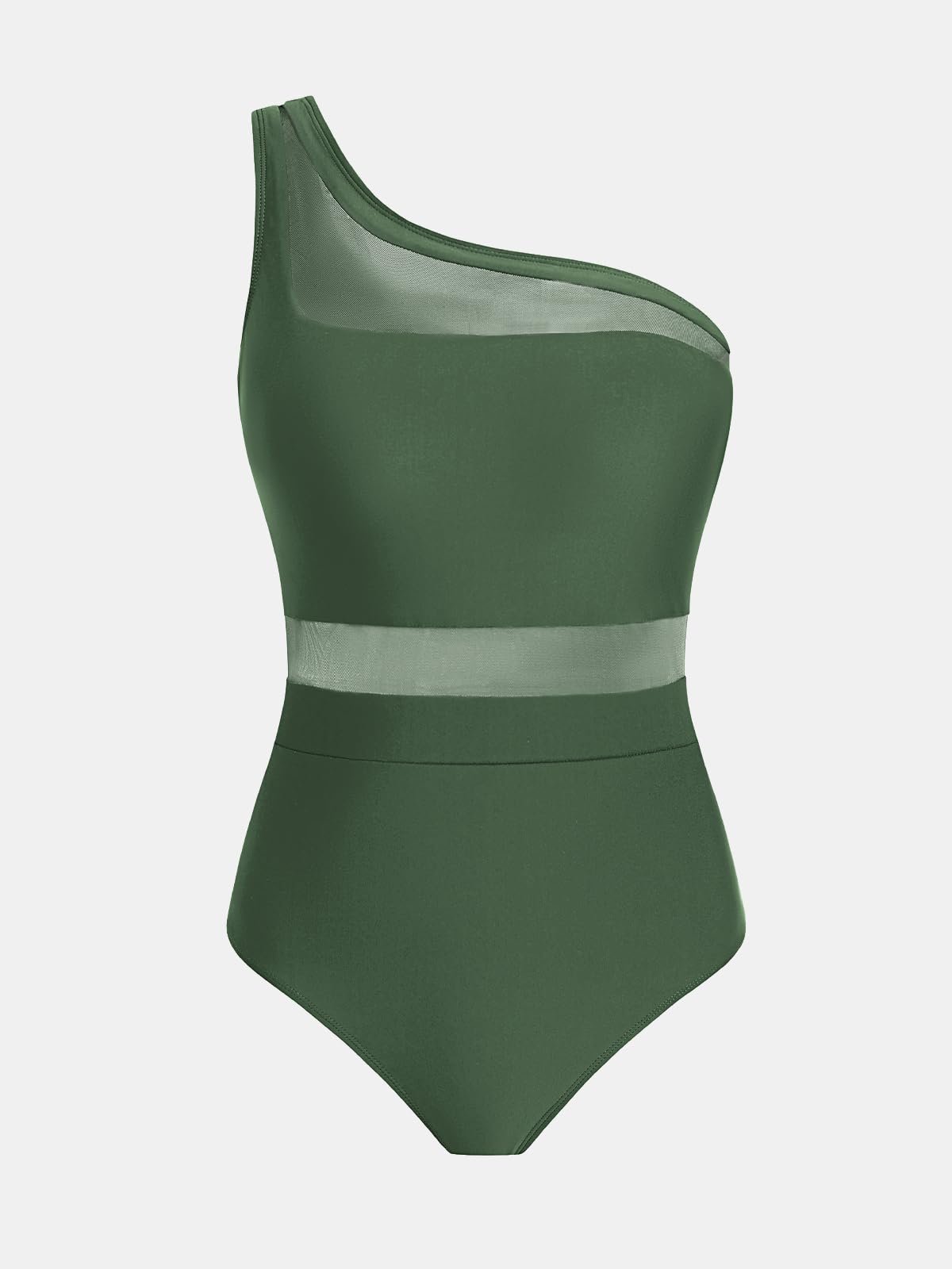 CUPSHE Costume da bagno intero da donna con collo asimmetrico e monospalla
