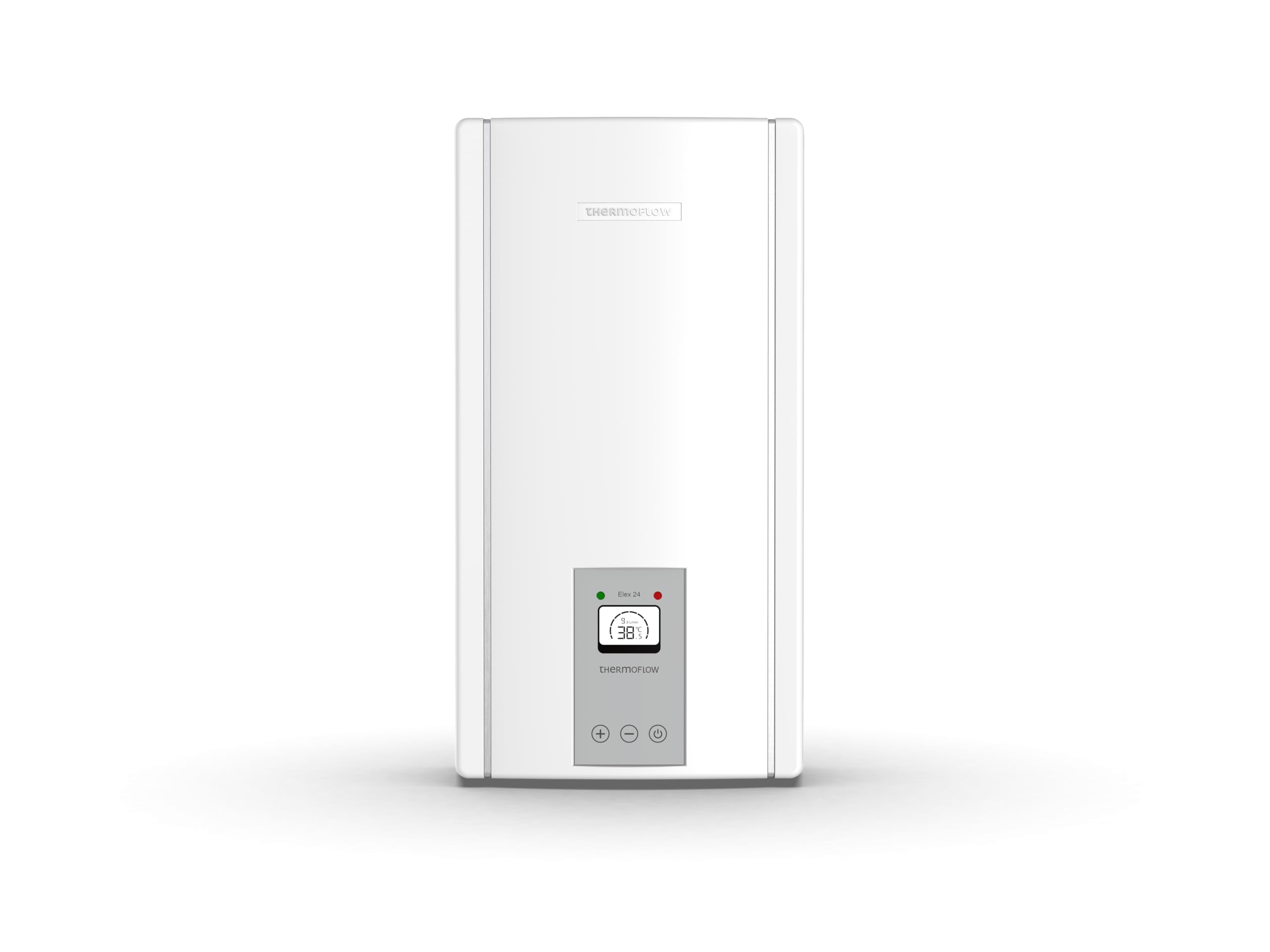 Thermoflow Elex 24 – Calentador de agua instantáneo resistente a la presión / 24 kW / 400 V/calentador de agua hasta 55 °C/conexión G 1/2» / 13 L/min/ideal para lavabo, baño o cocina / ELEX24.