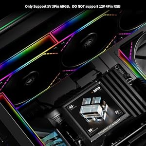 Thermalright Peerless Vision 360 ARGB Black CPU Aio Cooler, PC 360 Specification Water Cooler System, 3.95’’IPS LCD Screen with 480x480 Resolution, for AM4/AM5;Intel 1700/1851,3 Wireless Splicing Fans — photo 6 of 6