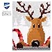 Vervaco Cross Stitch Christmas Pillow Kit Reindeer DIY Home Decor Stamped Embroidery Chunky Cross Stitch Cushion Craft Supplies ca. 16