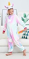 Vista 4 de Pijama unisex de unicornio para niños, disfraz de Halloween