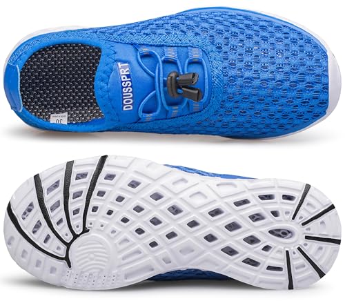 Image of DOUSSPRT Water Shoes for Kids Boys Girls Quick Dry Beach Sports Swim Pool Aqua Shoes for Toddler /Little Kid /Big Kid