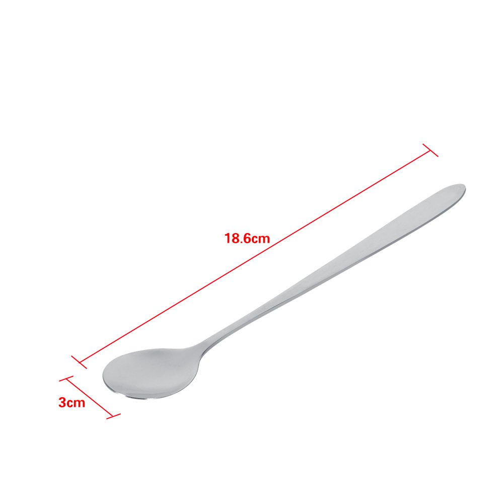 6Pcs Ice Tea Spoons, Stainless Steel Teaspoons Long Spoons for Stirring Silverware 7.3