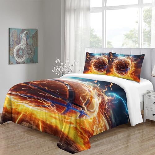 Housse de couette basket 140x200 cm avec taies en microfibre - 5