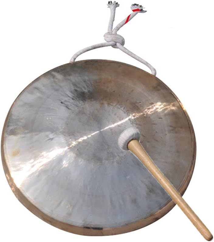 Brass gong gong Small Large gong Gong Percussion Instrument 22cm Chinese Style gong Wooden Percussion Instrument Big gong Table bellmini gong(31cm)