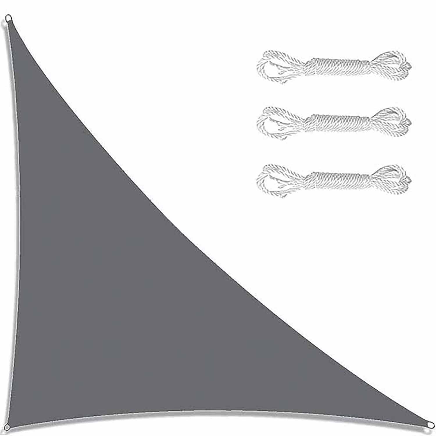 Voile d'ombrage imperméable 3.6x3.6x3.6m anti-UV avec cordons