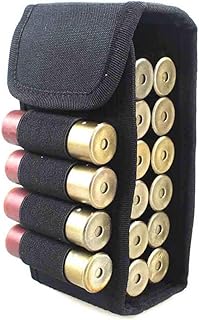 Tactical Shotgun Shell Holder Shotshell Reload Holder Molle Pouch Buttstock Ammo Holder Pouch for Rifle Shotshell Carrier for 12/20 Gauge