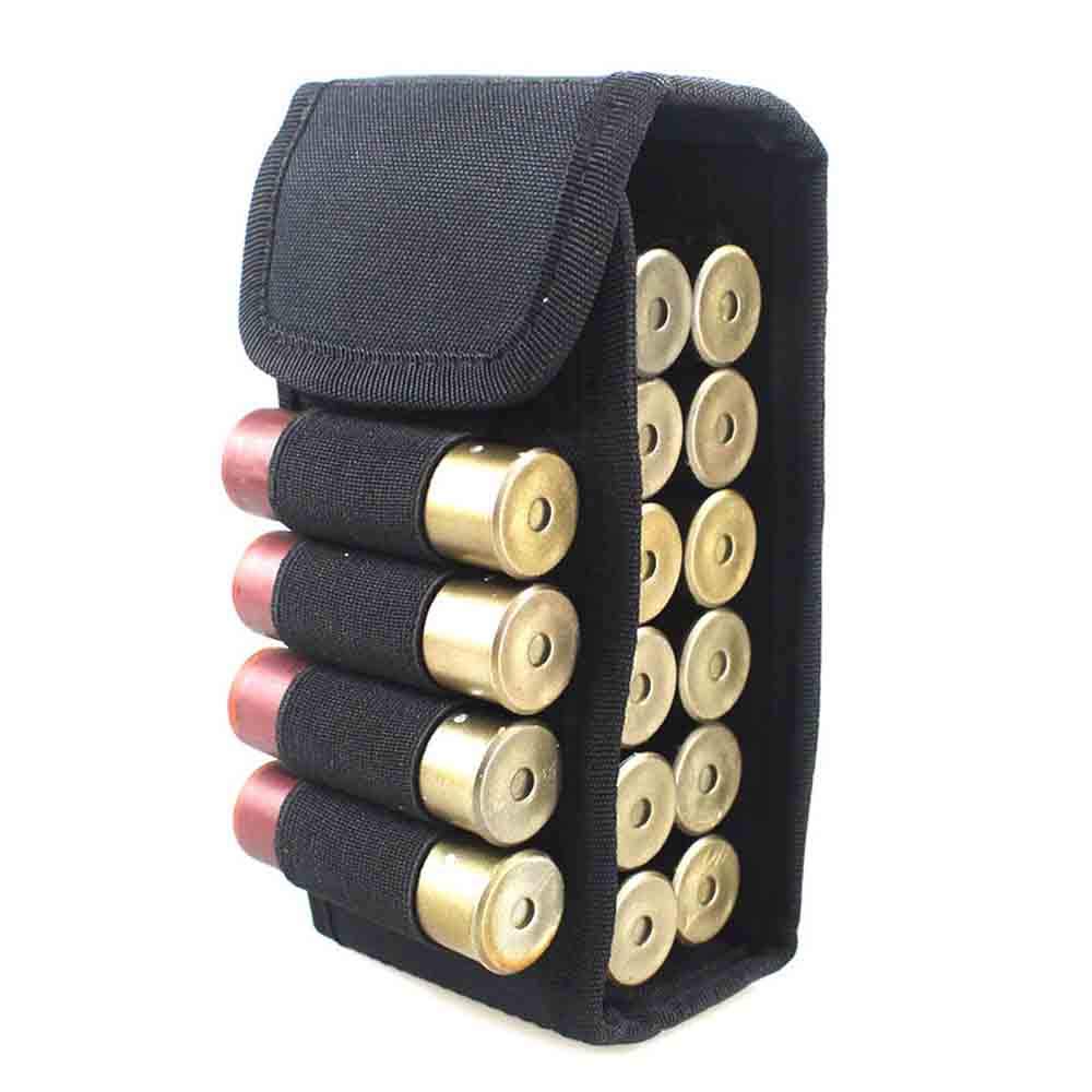 Tactical Shotgun Shell Holder Shotshell Reload Holder Molle Pouch Buttstock Ammo Holder Pouch for Rifle Shotshell Carrier for 12/20 Gauge