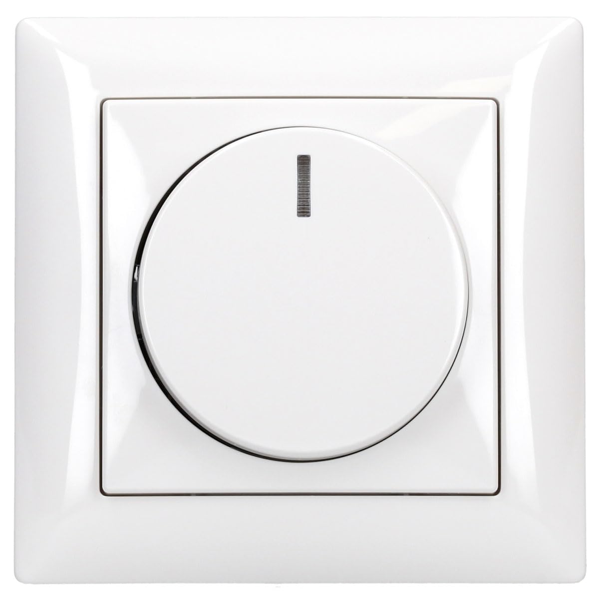 Komplett-Set BUSCH-JÄGER, LED-Drehdimmer im eleganten Busch Balance SI Design -alpinweiß- 914 neues Modell 6523 U-102 - Nachfolger zu 6523U