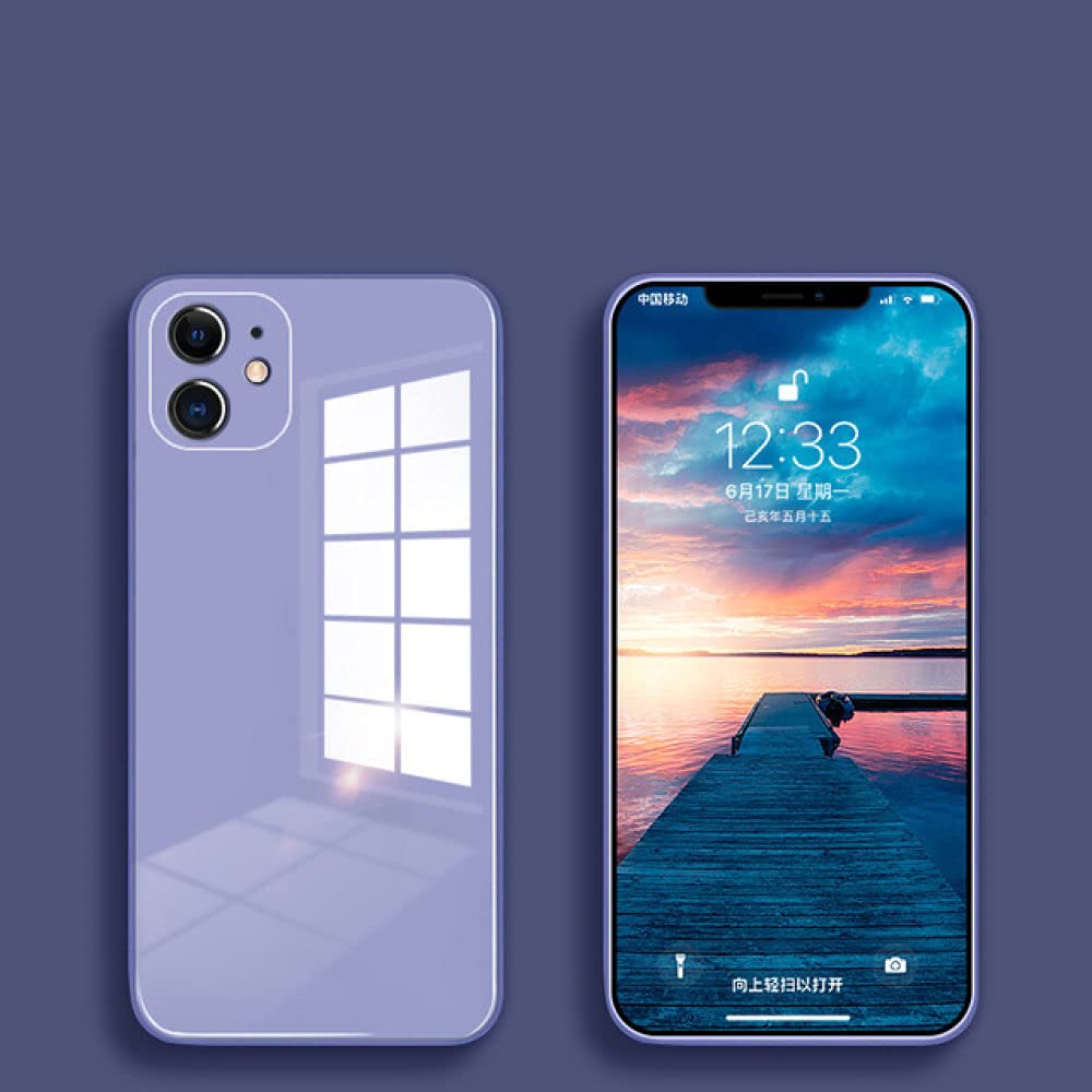 Étui en verre anti-rayures iPhone 12 Pro Max coque violette durable - 5