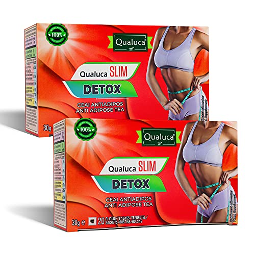 Qualuca Slim Detox | Té detox | Té desintoxicante | Té purificante | Te Diurético | Té de hierbas | Paquete de 2 | 60g