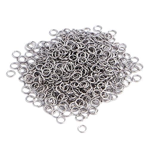 Lamdoo 500Pcs Open Jump Rings for Jewelry Making 4mm Silver