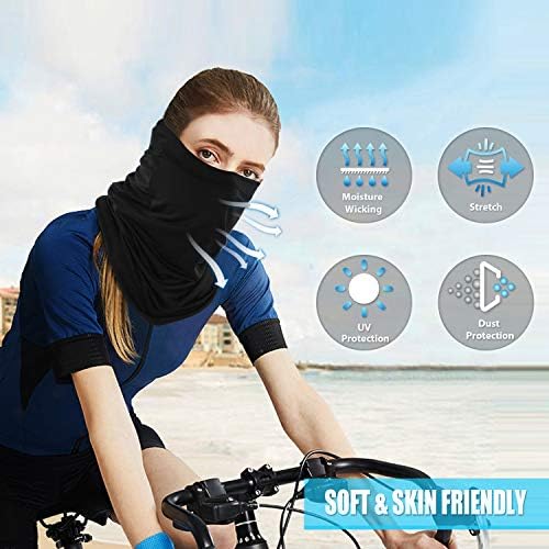 4 Pack Neck Gaiter Face Mask Reusable Washable Bandana Gaitor Mask