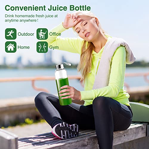 Juicer Machines,Amzchef Slow Masticating Juicer Extractor, Cold Press Juicer With Two Speed Modes, Travel Bottle(500Ml),Led Display, Easy To Clean Brush & Quiet Motor For Vegetables&Fruits,Gray #TOP3