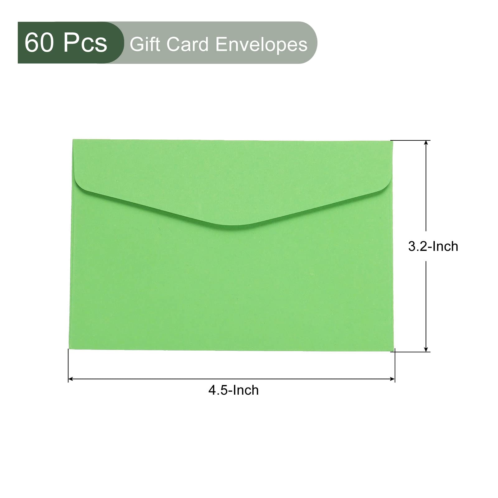 YOKIVE 60 Pack Gift Card Envelopes, Business Greeting Note, Green - Image 2