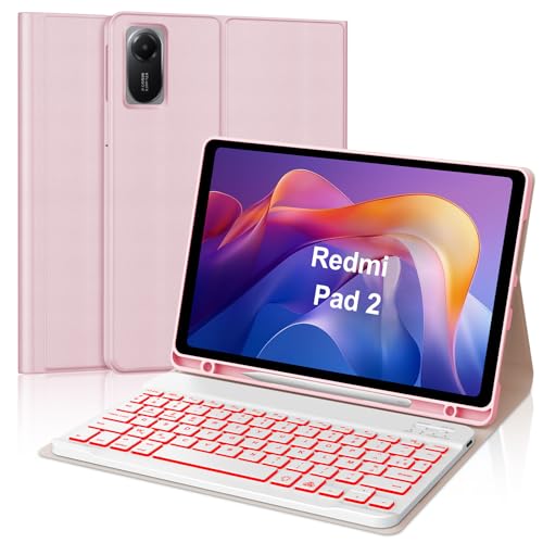 Coque clavier Xiaomi Redmi Pad SE 11, étui Bluetooth AZERTY détachable avec porte-crayon