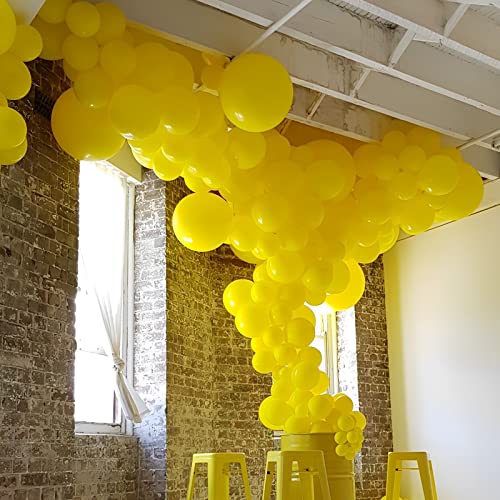 Image of Voircoloria 105pcs Yellow Balloons 12inch Party Latex Balloons for Boys Girls Birthday Baby Shower Gender Reveal Wedding Sunflower Party Decorations