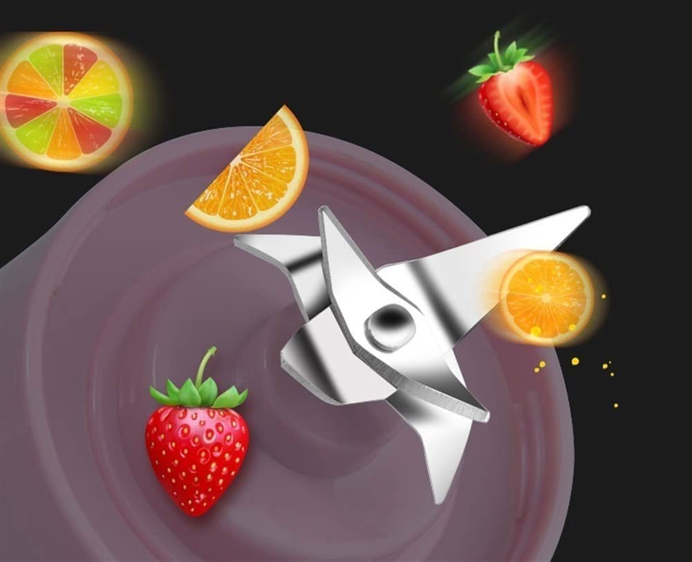 Przenośny blender - blender osobisty, mini blender z ładowaniem przez USB, 6 ostrzy, blender ręczny do uprawiania sportu, podróży, na siłownię, do kuchni (kolor: zielony) (zielony)