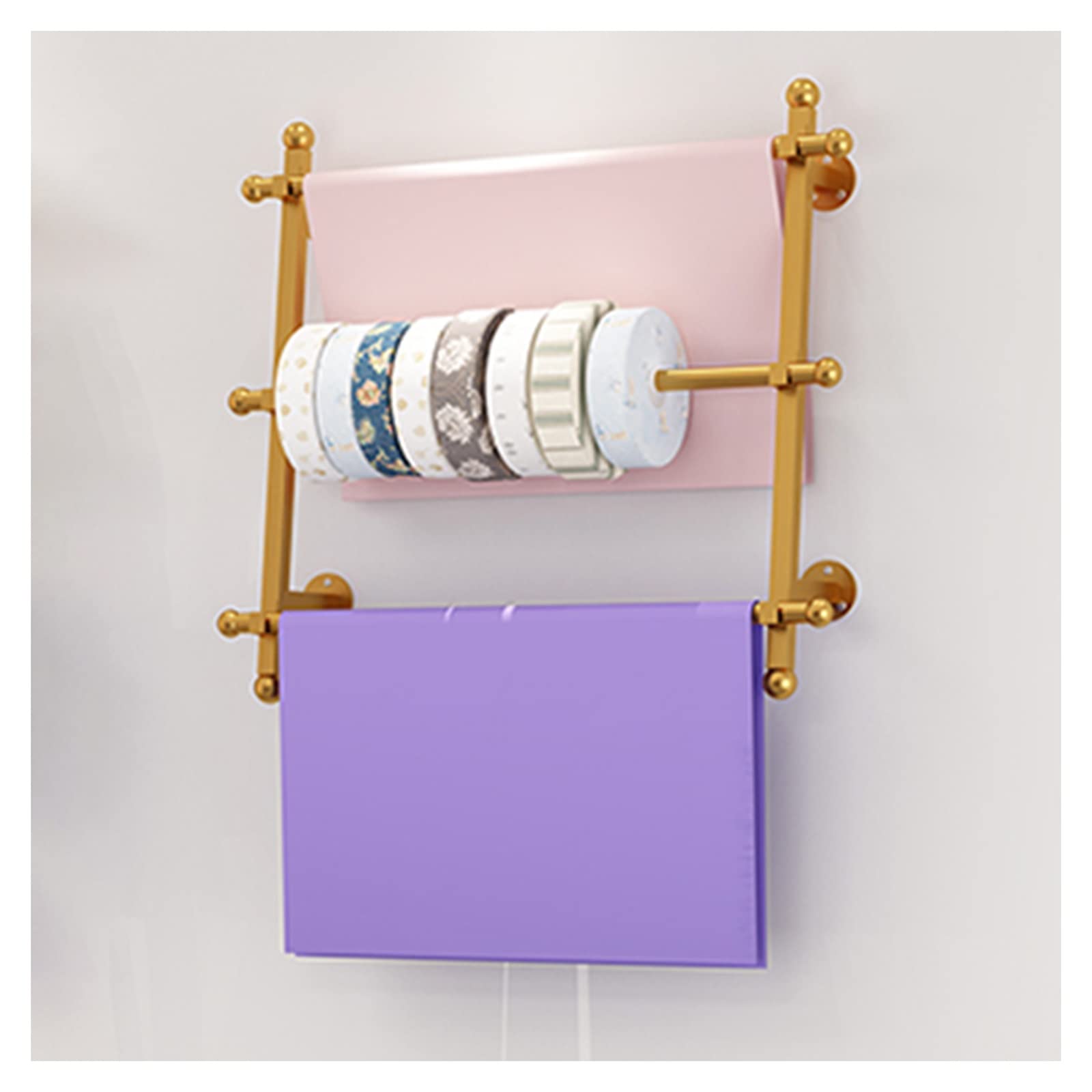 Étagère ruban murale anti-froissement pour papier cadeau et foulard
