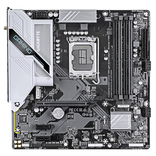 GIGABYTE B760M GAMING PLUS WIFI DDR4 Scheda madre - Supporta CPU Intel Core di 14a generazione, VRM a 4+1+1 fasi, fino a 5333 MHz DDR4 (OC), 2xPCIe 4.0 M.2, Wi-Fi 6, LAN 1 GbE, USB 3.2 Gen 1 - Scheda madre - Immagine 1