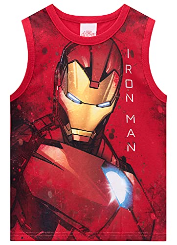 Regata Machão Estampa Homem de Ferro, Meninos, Licenciados Marvel, Azul Ferrari, 4 Anos, RGTA24622