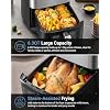 Bear 6.3QT Air Fryer with Smart Color Touchscreen, 4D Turbo Crisp Technology, See-Through Window & Steam Function for Juicy Results, 1600W, Dishwasher Safe Basket