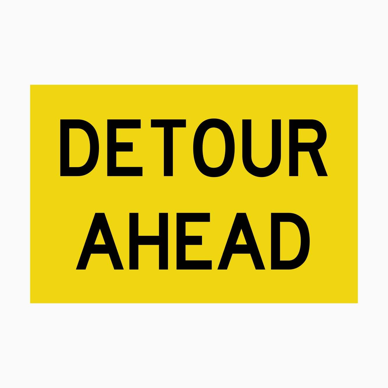 DETOUR AHEAD Sign Traffic Metal Tin Sign 12x8 inch for Industrial & Commercial Series