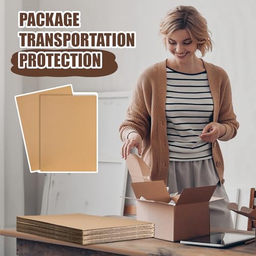 Image of Feifeiya 30 Pack Corrugated Cardboard Sheets 24 x 18 Inch Large Flat Cardboard Sheets Packaging Inserts Flat Square Inserts for Shipping Packing Mailing Crafts