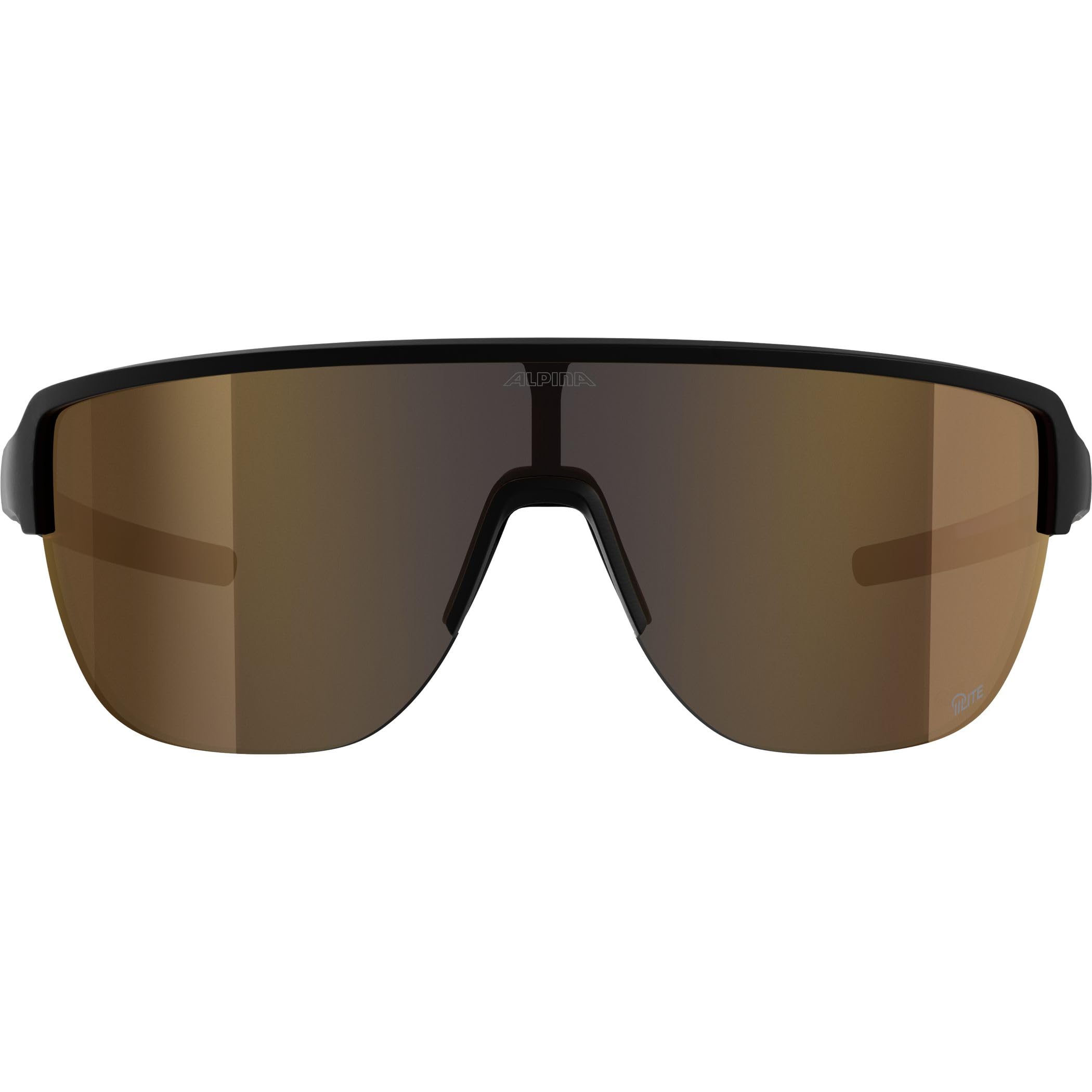 ALPINA RAM II Q-LITE – sportowe okulary dla kobiet i mężczyzn, z soczewkami o wzmocnionym kontraście, lekkie i niezniszczalne, do jazdy na rowerze - black matt (gold) - M
