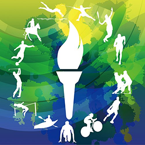 Leyiyi 8x8ft Photography Backdrop Kids Birthday Background Sports Exercise Torch Flame Sillhouette Sports Games 13 Projects Oilpainting Heathy Baby