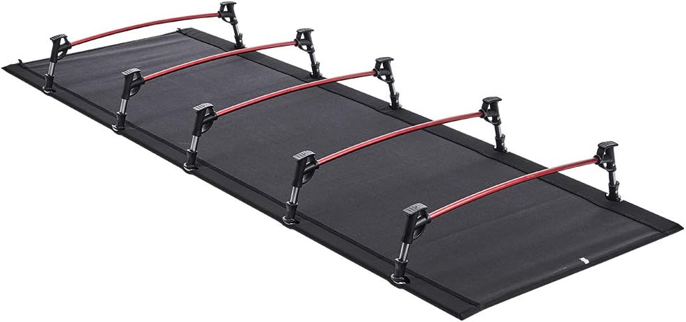 SMLFIT Compact Camping Cot Backpacking Ultralight Folding Lightweight Cot Easy Set Up Heavy Duty for Outdoor Hiking Travel Beach Army