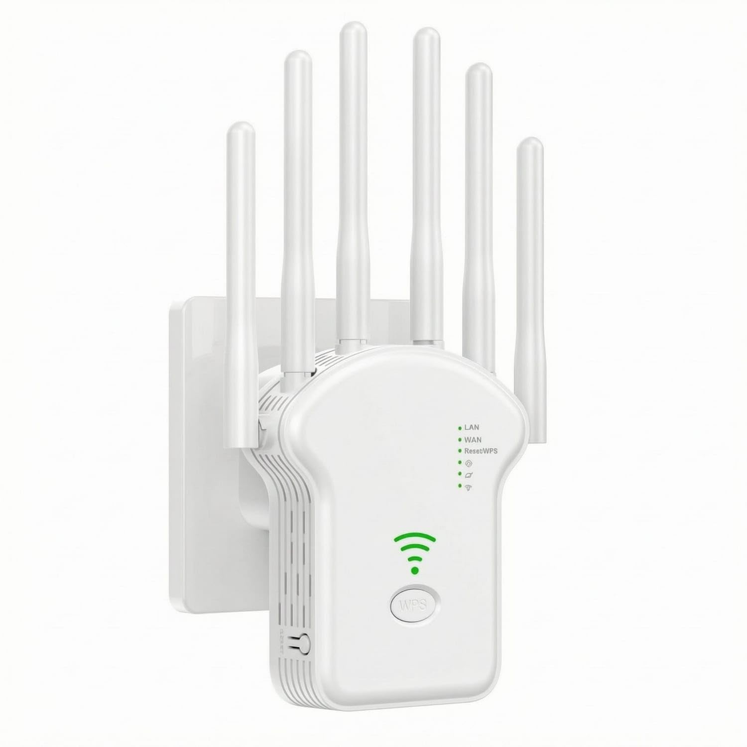 Bnf® Six Antennas Insertable WPS Button Wireless Transmission Extender Indicator Lights Wall-Mount, White, EU 300M-image-26