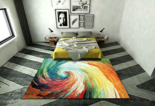 Einfaches geometrisches Drucken nach Hause 200 * 300 color-04,Matte für Fitnessgeräte, als Schutzmatte beim Training nutzbar, Bodenschutzmatte für