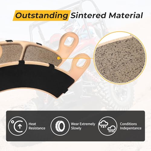Image of Front Rear Sintered Brake Pads 2203747 2208933 2205949 for Polaris RZR 1000 /900-4 /RS1 Ranger-Crew 900 /800 /800-6x6 /700 /570-Full-Size /1000 /Diese-l