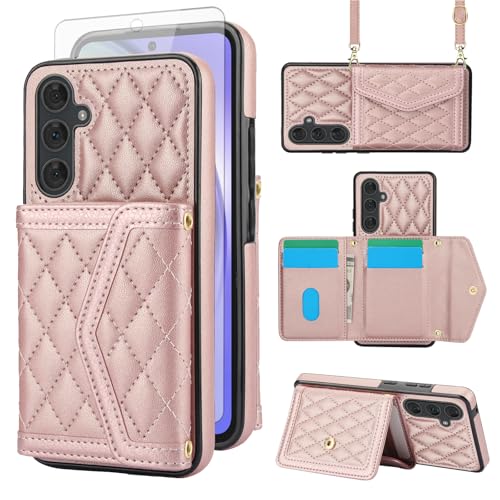 Coque bandoulière Samsung S25 5G Asuwish pour voyager léger avec vos cartes de crédit