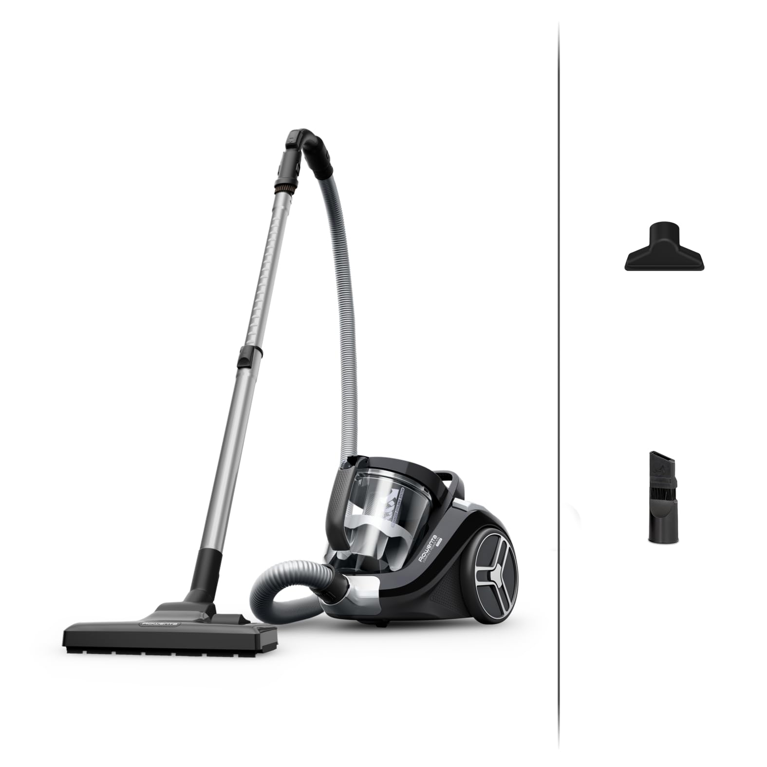 Rowenta Compact Power XXL - Aspiradora sin Bolsa compacta, Motor 900 W, filtración ciclónica 3 Niveles, depósito 2,5 L, Kit clásico + y diseño eficiente (Reacondicionado)